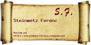 Steinmetz Ferenc névjegykártya
