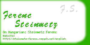 ferenc steinmetz business card